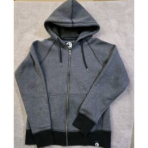 Quick Flip Hoodie Mens Small Gray Full Zip Skater Urban